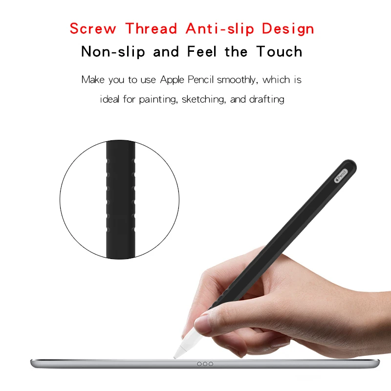 
Легкий силиконовый чехол для Apple Pencil 2-го поколения для iPad Pencil 2, защитный чехол с наконечником и стилусом 
