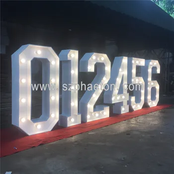 Extra Large Marquee Numbers 4ft 5ft 6ft Tall, Large Light Up Numbers