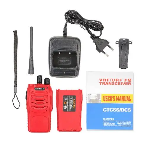 Walkie Talkie Baofeng BF-888S Red - 16 Channels, 36 Hours Battery Life