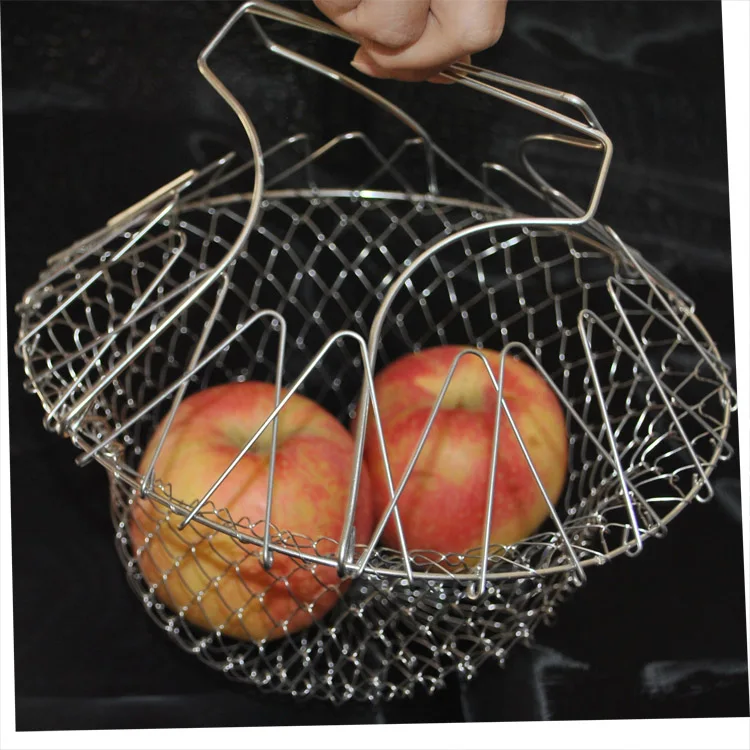 Складная корзина для жарки из нержавеющей стали/сито дуршлага сетчатый фильтр