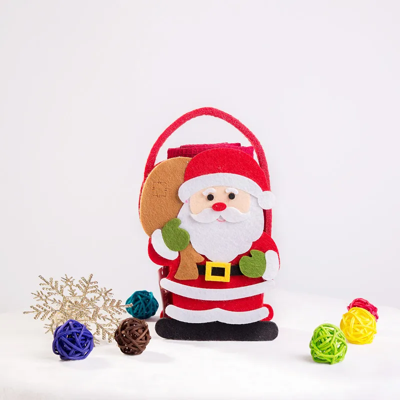 2021 Santa Claus Shaped Basket with Cotton Waffle Towel Christmas Gift Ideas