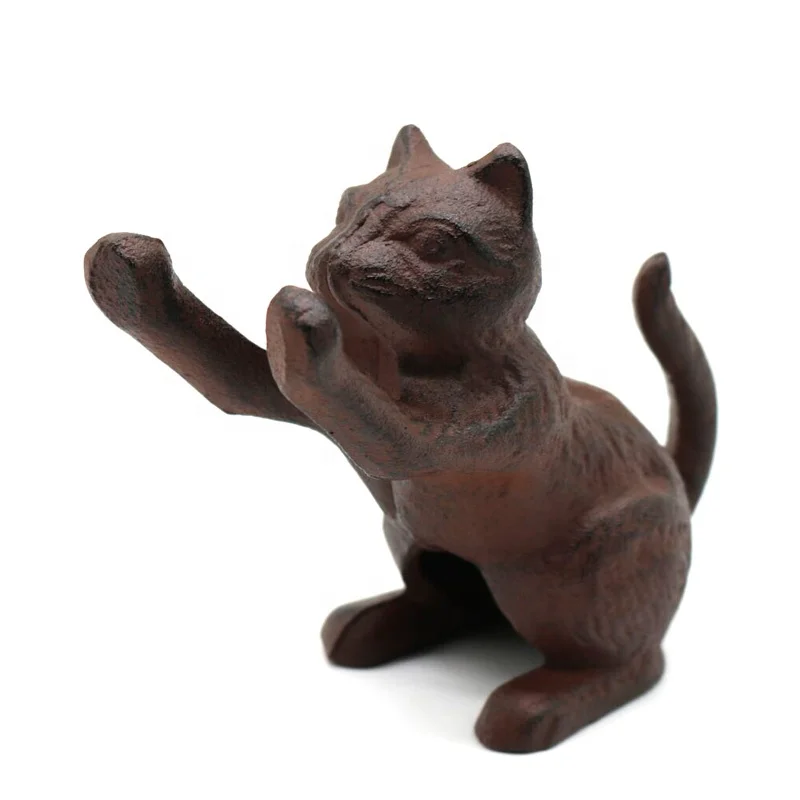 Винтажные чугунные украшения для кошек