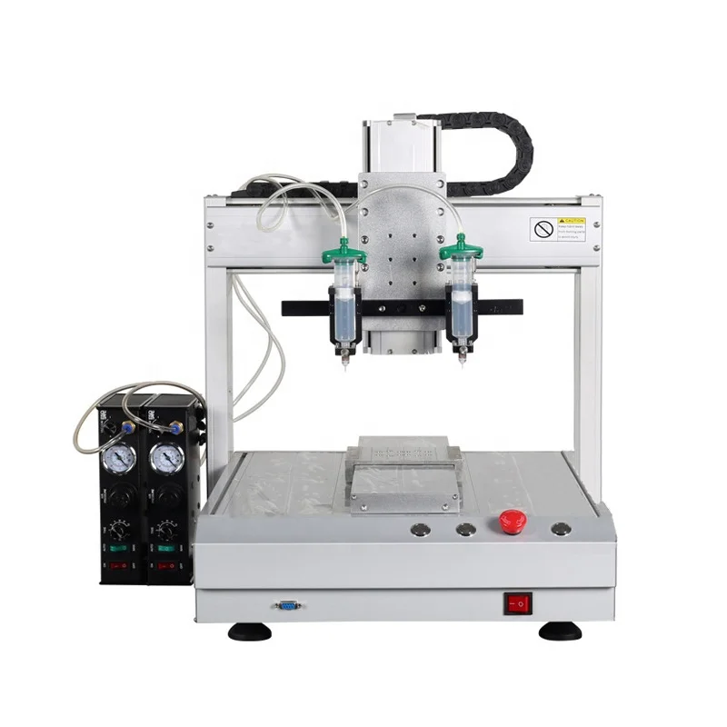 PCB Benchtop Automatic Epoxy Glue Dispenser / AB Dispensing Robot Machine