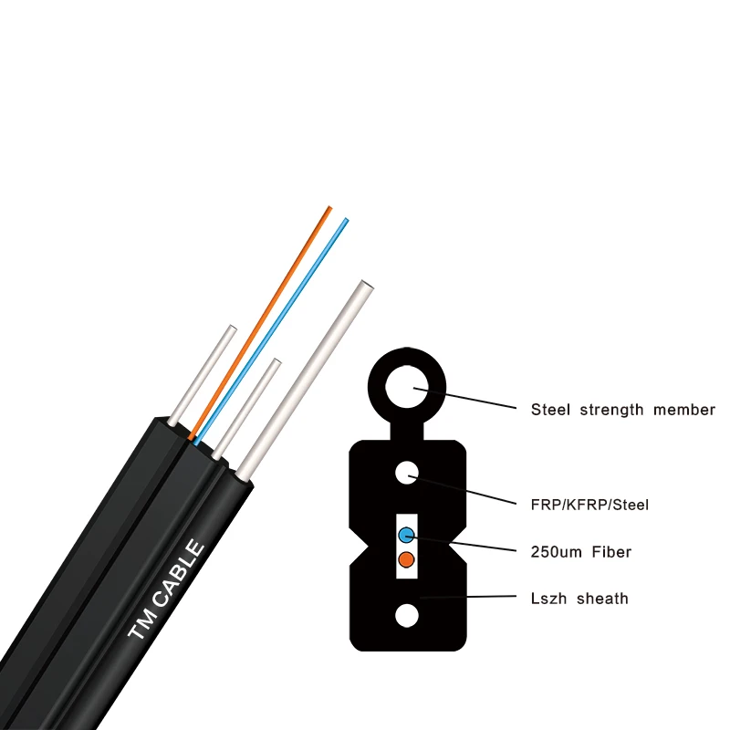 G657 ftth drop fiber optical cable splicing machine for duct fiber optic cable