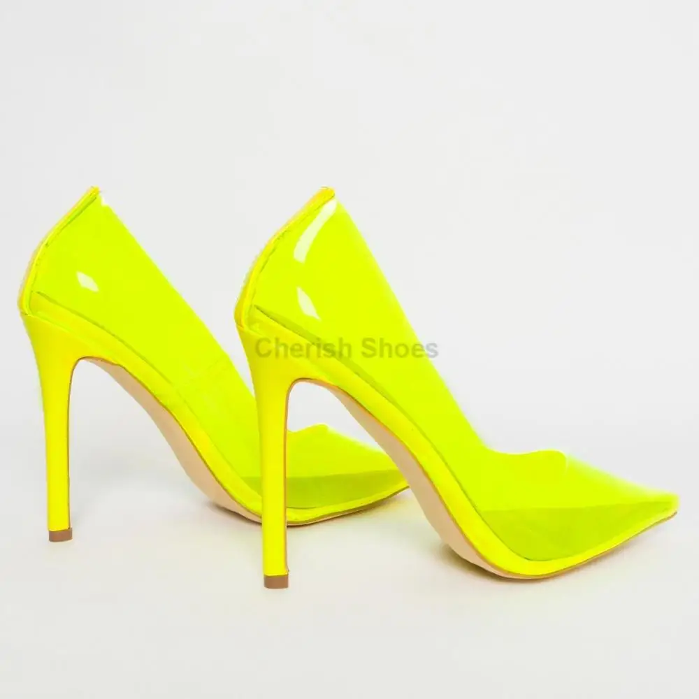on Sale Fluorescence Yellow Women Shoes Dress High Heel Slipper Sandals -  China on Sale Fluorescence Yellow Women Shoes and Pointed Toe High Heel  Women Sandals price | Made-in-China.com