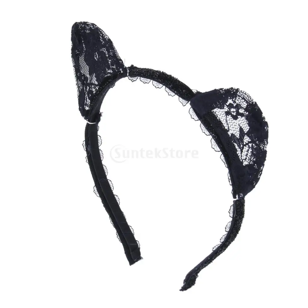New 2014 Brand New Women's Fancy Dress Costume Party Black Wired Lace Cat...