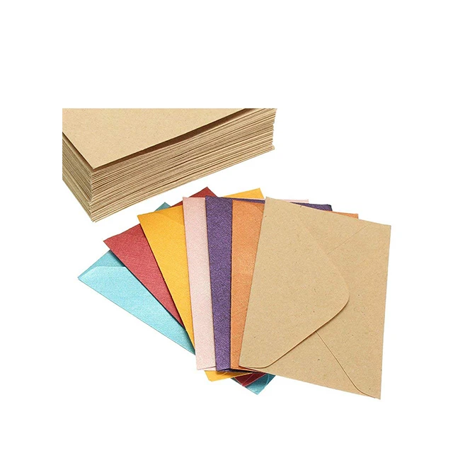 Индивидуальный размер и логотип, крафт-материал и Подарочный конверт, коричневый крафт-бумажный конверт