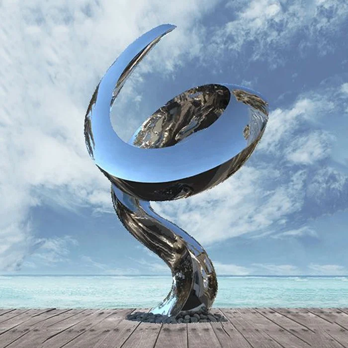 Urban Modern Abstract Stainless Steel Sculpture