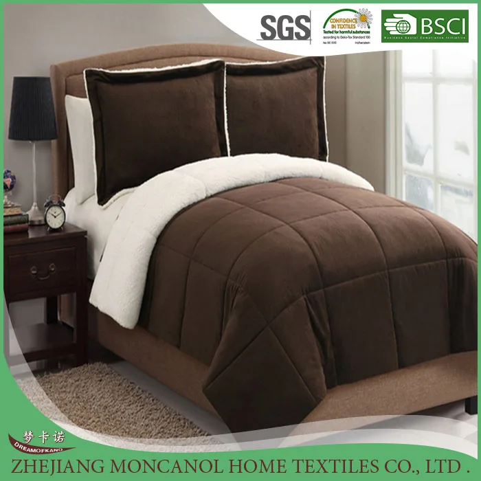 Custom Reversible Soft Queen Size Bedquilt Sets Fleece Duvet Winter Quality Comforter