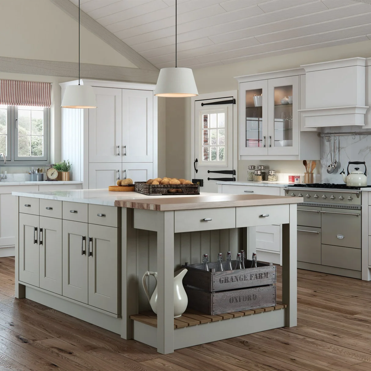 Vermonhouzz Customized Modern Modular Shaker Kitchen Cabinet With Kitchen Island Design Kitchen Cabinets Furniture
