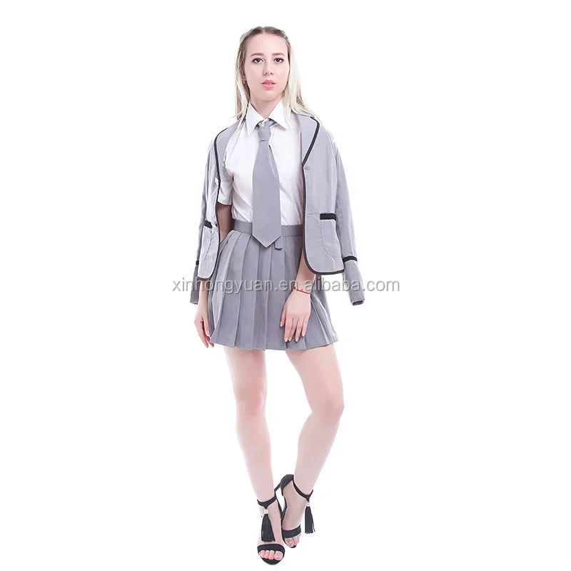 gray skirt uniform