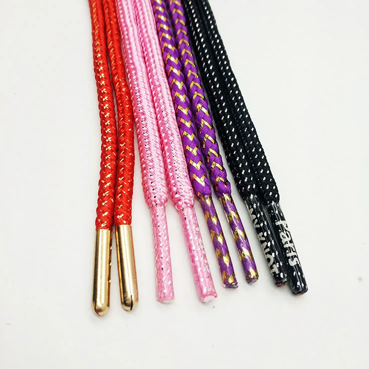 Lurex Round Shoe Lace Drawstring Cord