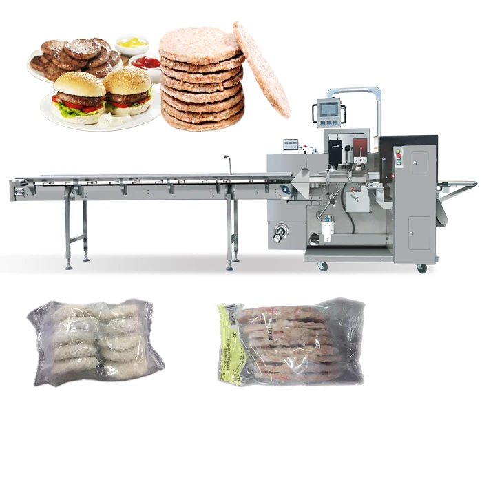 Automatic Pillow Packing Machine for Hamburger Patties