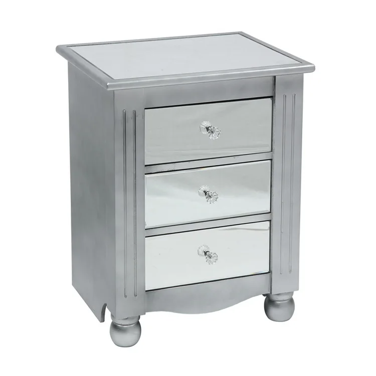 grey bedside table