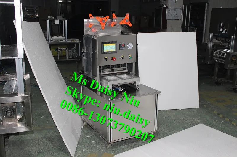 
 Вакуумный одноразовый Упаковщик лотков для карт/упаковочная машина для пластиковых контейнеров/вакуумная упаковочная машина для чашек с модифицированной атмосферой  