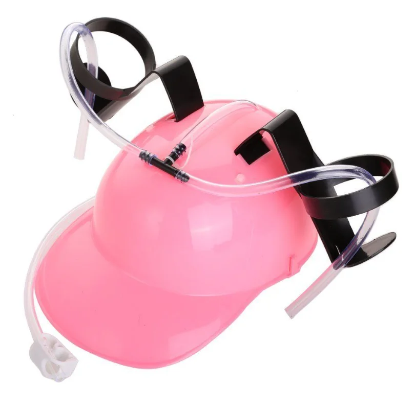 Fairly Odd Novelties Beer & Soda Guzzler Helmet & Drinking Hat, Pink