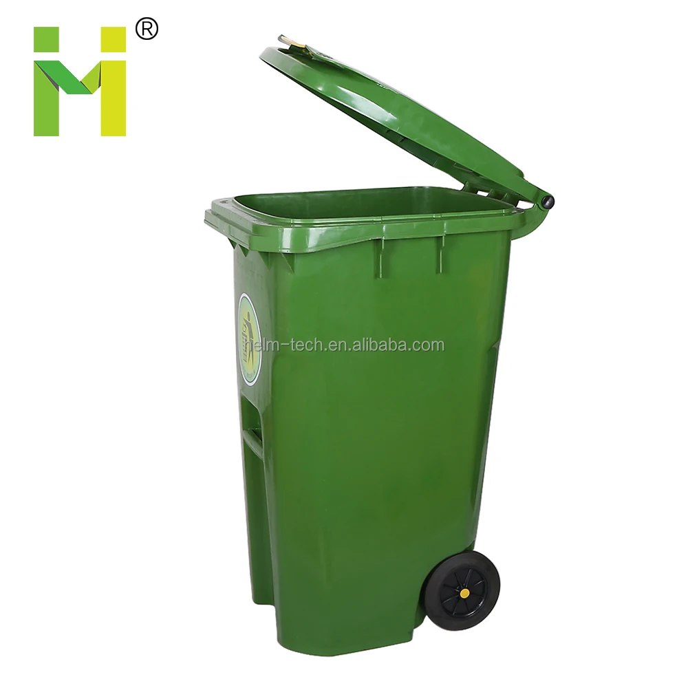 240L Outdoor Plastic Recycle Dustbin Garbage Can with Lid and Wheels for Sale