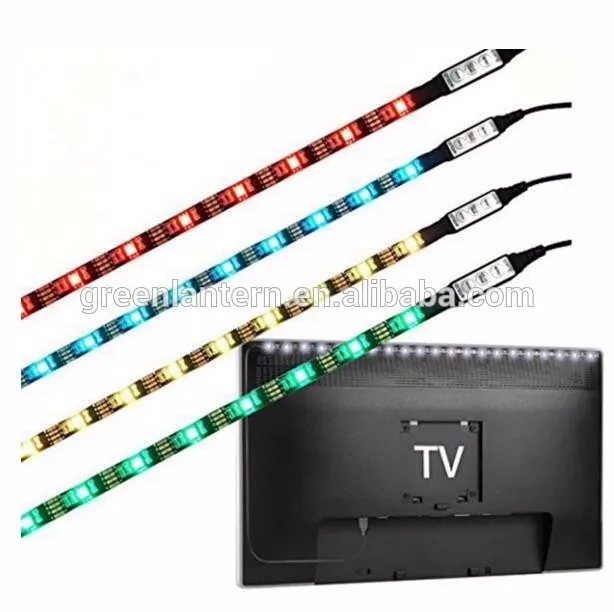 24 Keys Remote Control 4X50cm 5V USB RGB LED Strips Lights 5050SMD TV Back Lighting Kit for Indoor Home Bedroom Decoration