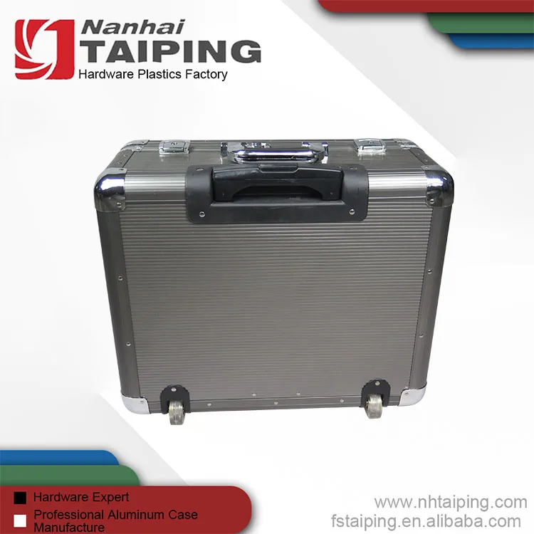 Aluminium Pilot Trolley Case Suitcase Tool Case With Wheels