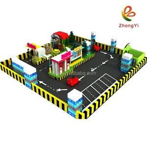 Hot Selling Indoor Playground Kids Driving School in Traffic Town