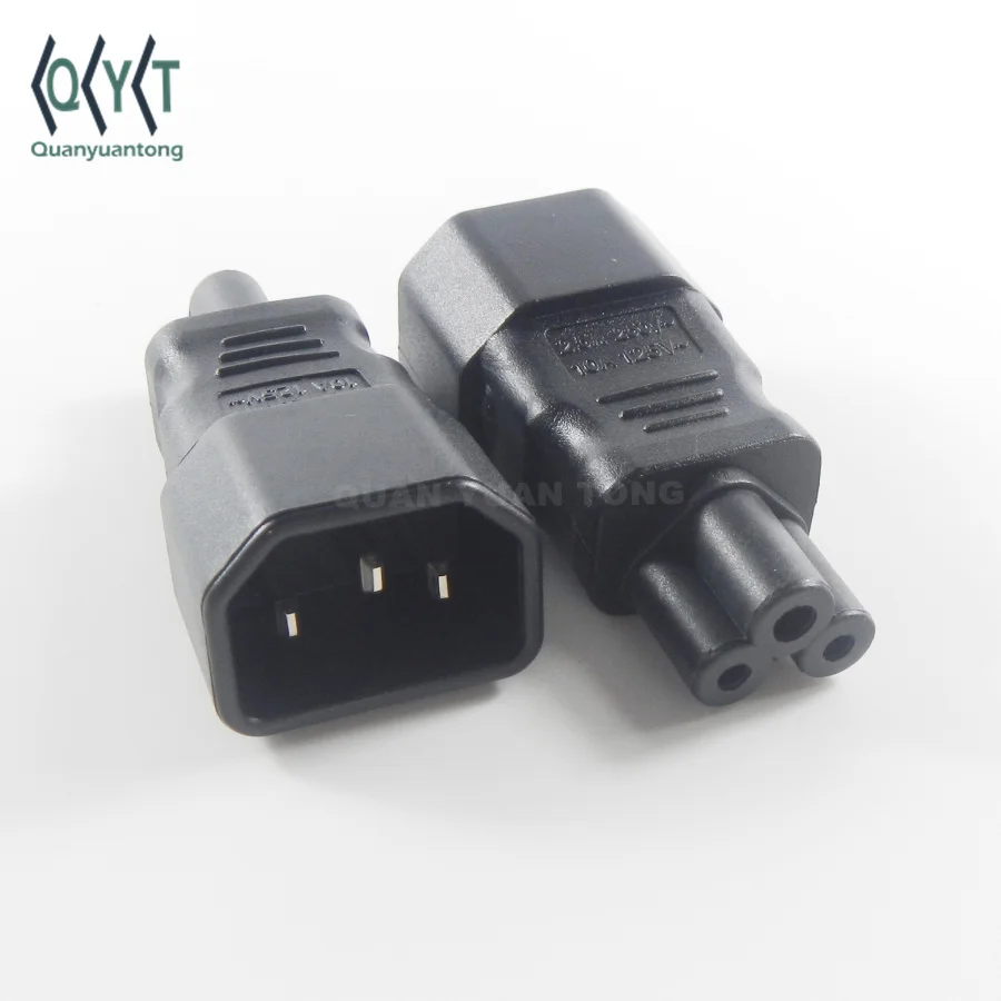 Wa-0004 Iec320 C14 To C5 Adapter Plug Mickey Mouse Connector For Laptop ...