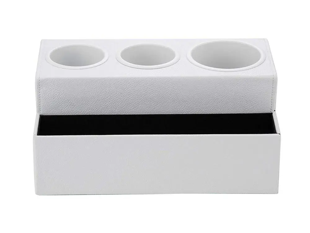 Home Leather Desk Organizer Hair Dryer Person Case Tools Keeper Storage Holder Bath Accessories Classified Storage Case Box
