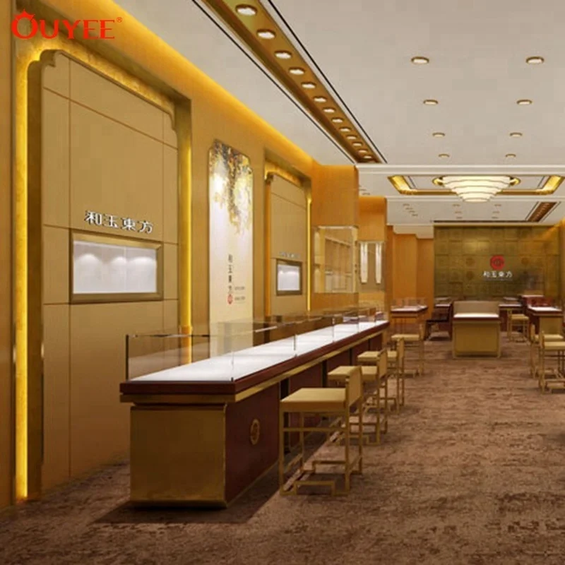 Multifunctional Shop Interior Fit Out Display Jewellery Shop Counter Designs for Jewelry Showroom