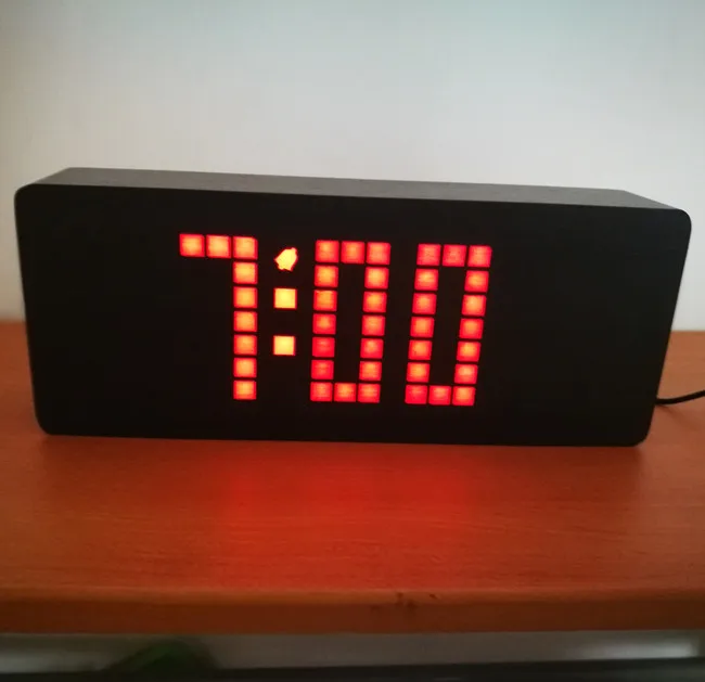 Matriz Led Reloj Con Alarma Arduino Espejo Con Pantalla De