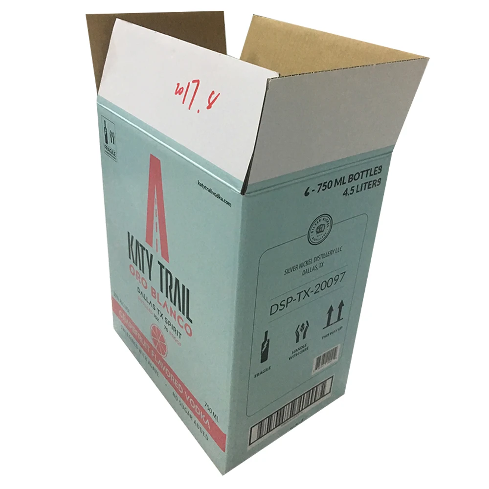 
 Переработанная бумага, 6 бутылок, коробка для вина  