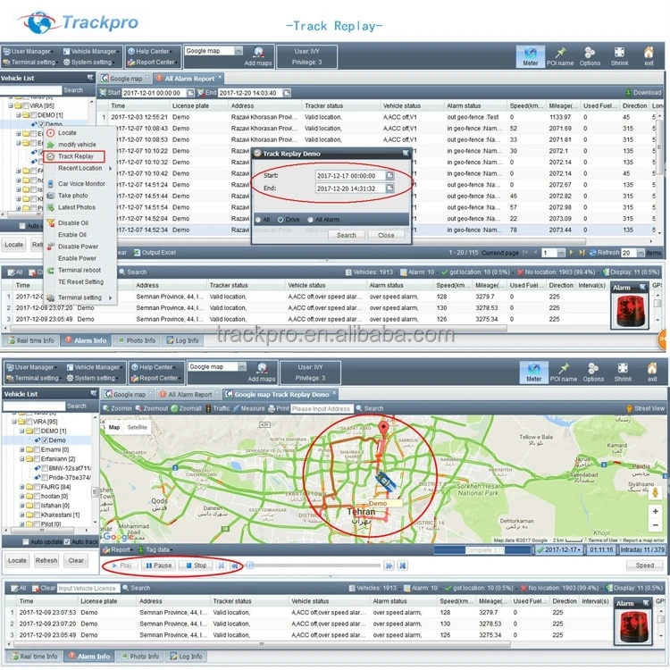 Web Based Vehicle Security Fleet Management Tracking Software for Atrack AK1 AK11 AK7S AL1 AT5i AU7 AL11