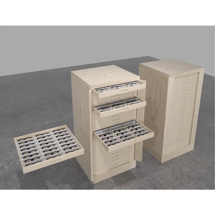 Wooden Eyeglass Display showcase Natural Style Optical Shop Display showcase Optical Lens Storage Cabinet