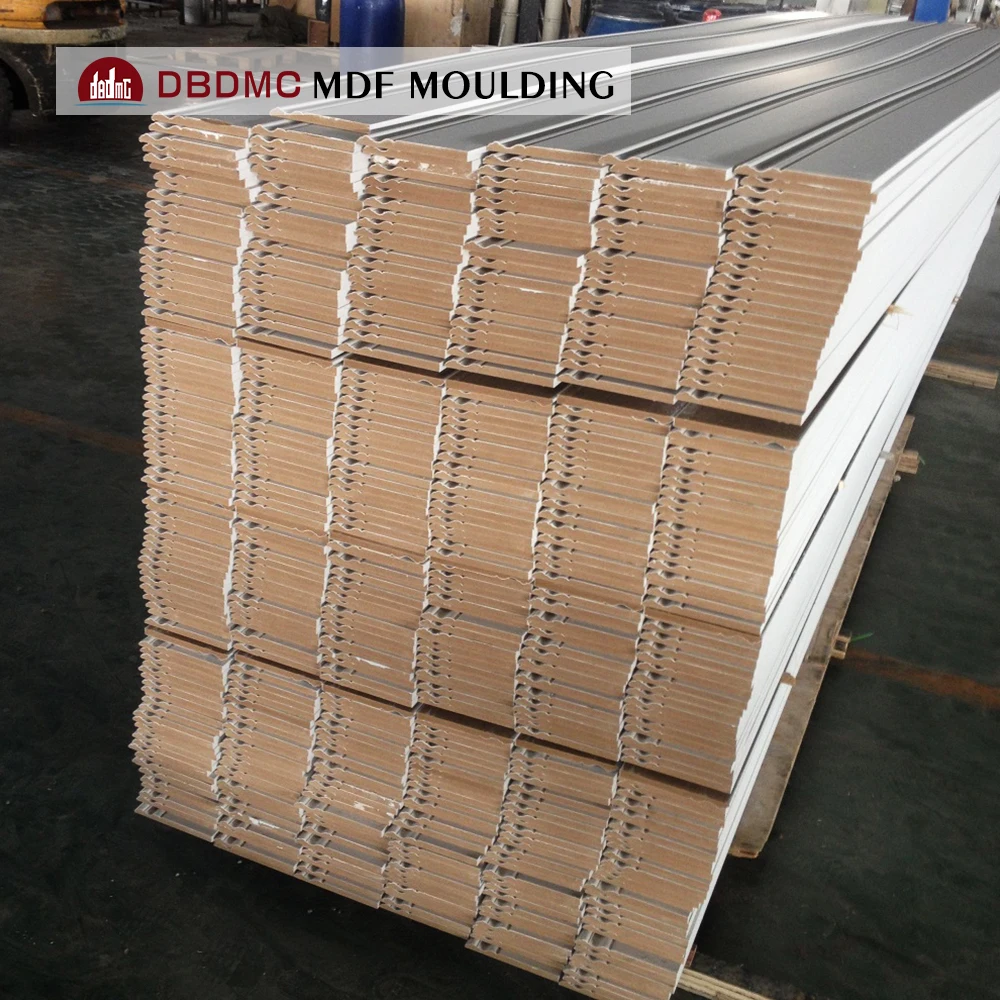 White Gesso Primed Mdf Skirting Moulding Mdf Board/pine Wood Shrinkable
