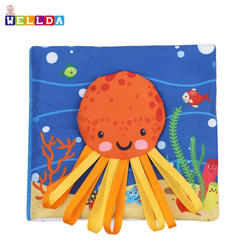 Personnalise A Trois Dimensions Animal De Mer Poulpe Livre En Tissu Avec Ouate De Polyester Buy Poulpe Tissu Livre Tridimensionnel Bebe Livre En Tissu Tissu Bebe Pour L Education Product On Alibaba Com