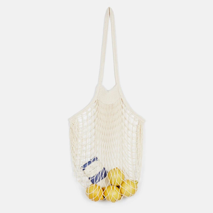 Authentic Fruit Design Reusable Cotton Mesh Bag France Market Fashionable Knitted String Net Shopping Bag Made in China Factory