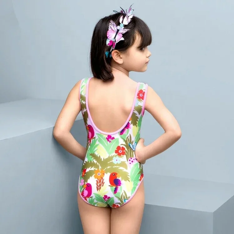 Lovely Printed One Piece Little Girl S Swimwear Bikini Pink Outlined Low Back Swimsuit Buy Beautiful Little Girls Swimwear Bikini Lovely Printed One Piece Swimsuits Beachwear For Little Girl Product On Alibaba Com