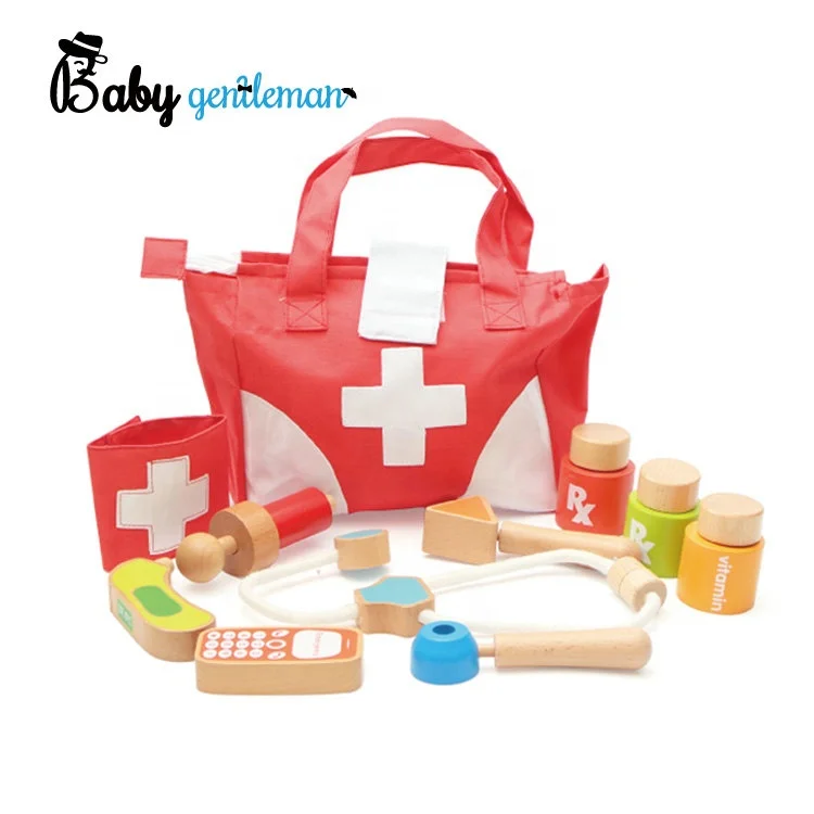 
 Лидер продаж, Дошкольная Детская деревянная игрушка, Набор доктора для ролевых игр Z10155D  