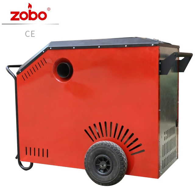 ZOBO Auto Best Sell Mobile Wood Pellet Heater with Wheels