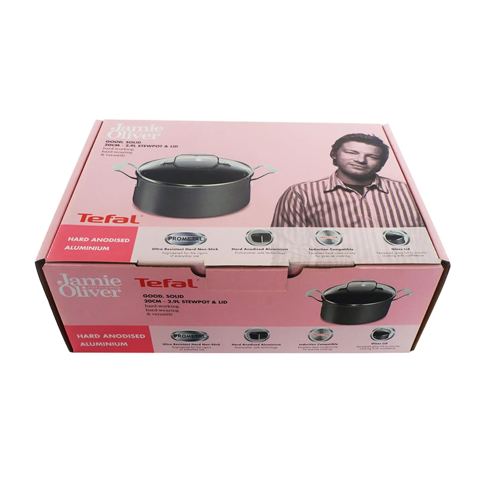 Custom Pink Corrugated Cookware Packaging Box