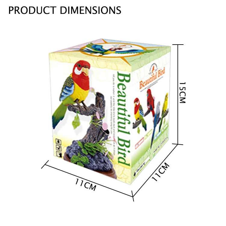 Battery Operated Sounds Record Bird Beautiful Parrot Toy