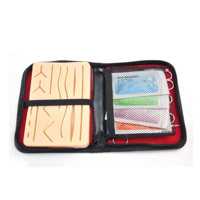 Surgical suture practice kit with tool case, medical Skin practice suture kit, suturing pad for training