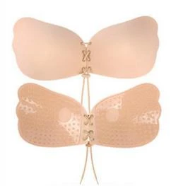 strapless backless push up bra for wedding dress DODOING Womens Push Up Sticky Strapless Backless Silicone Self Adhesive Invisible Bra for Wedding Gown, Low-cut Outfits