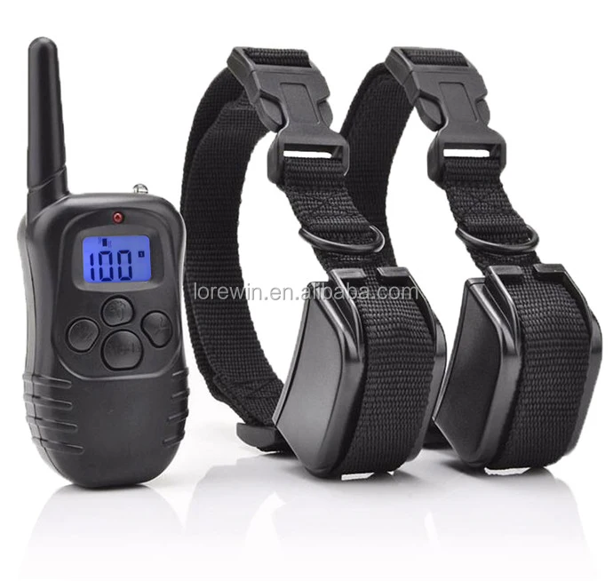 Petrainer PET988D Remote LCD 100LV 300M l Electric Shock Vibration Remote Anti Bark Pet Dog Training Collar Alibaba