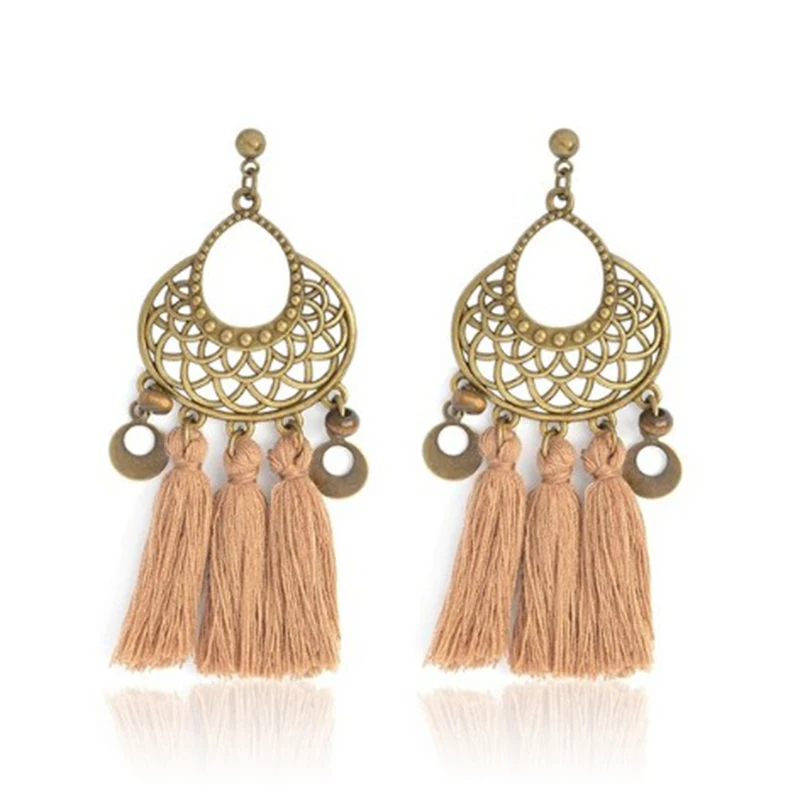 Qihe,Moda China,Al Por Mayor,Bisutería Para Mujer,Joyería Para Mujer,Aretes  De Diseño De Borlas De Algodón Para Mujer - Buy Diseños De Aretes De Moda  De Alta Calidad Para Mujeres,Venta Al Por Mayor De
