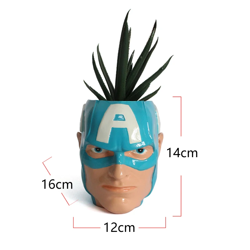 Hediye olarak popüler olan baş şekilli ofis rezen süs bitkisi çiçek tasları/çiçeğe alan rezen çiçek tası