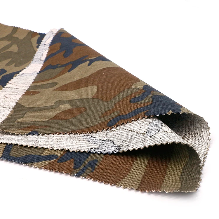 55% лен, 45% хлопок, печатный простой тканый материал