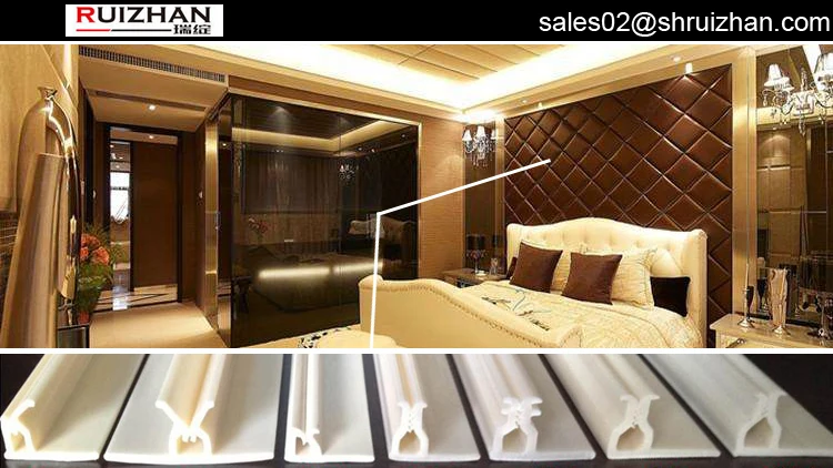 Acoustic Solution Soundproof  Pvc Stretch Edge Profile Wall Track Fabric Frame System Wall Fabric Plastic Tracking