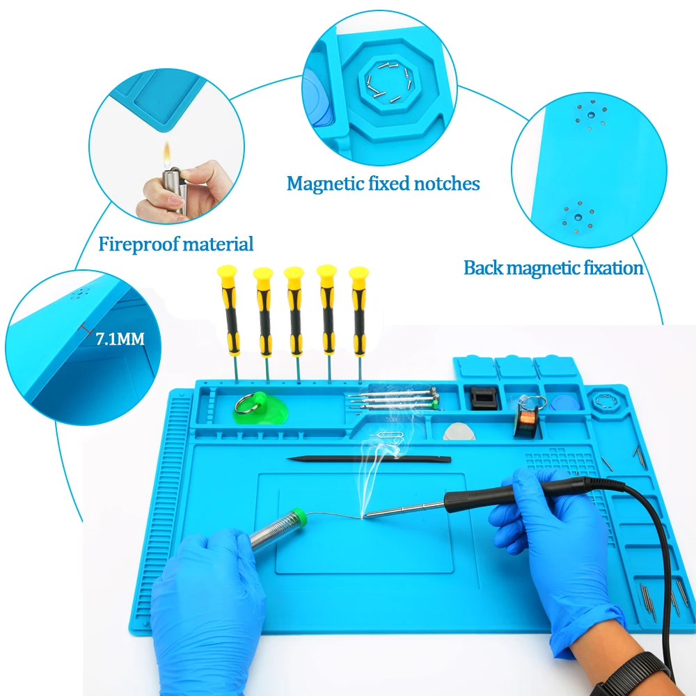 SILICONE SOLDERING MAT - 450 x 300 mm - Whadda