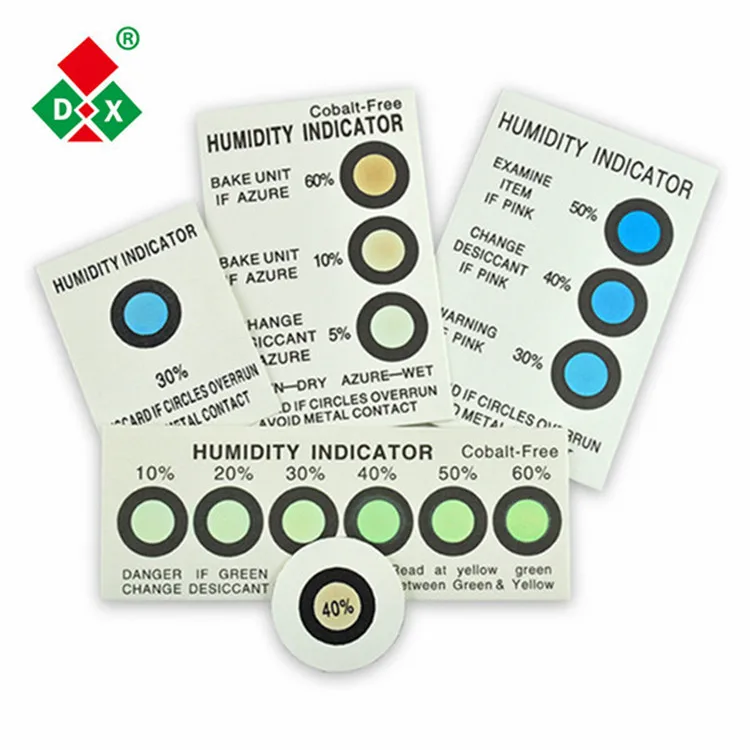 3 Dots Moisture Sensitive Cobalt Free Hic Humidity Indicator Card Yellow to  Azure - China Chemical, Hic