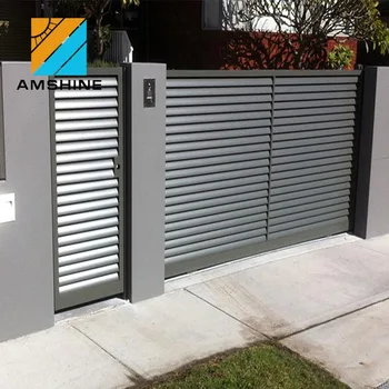 Aluminum Motorized Louver Designs Sheet Metal Garden Fence Gate - Buy ...