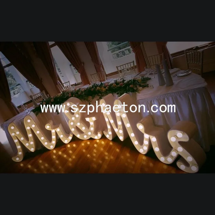 Marquee Light Letters LED Bulb Sign for Event Party Supplies